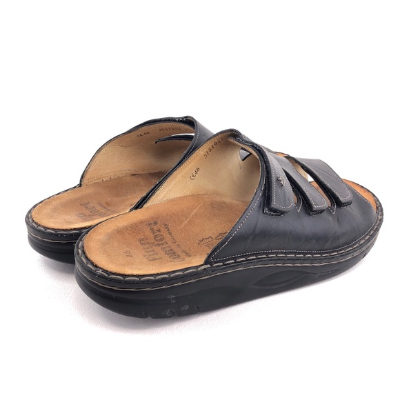 Finn Comfort Andros Black Leather Slide Sandals main image 14